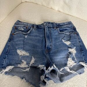 Distressed Denim Shorts